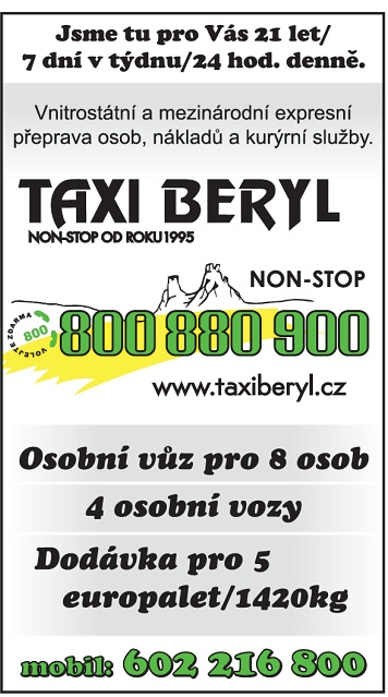 taxi beryl - český ráj v akci