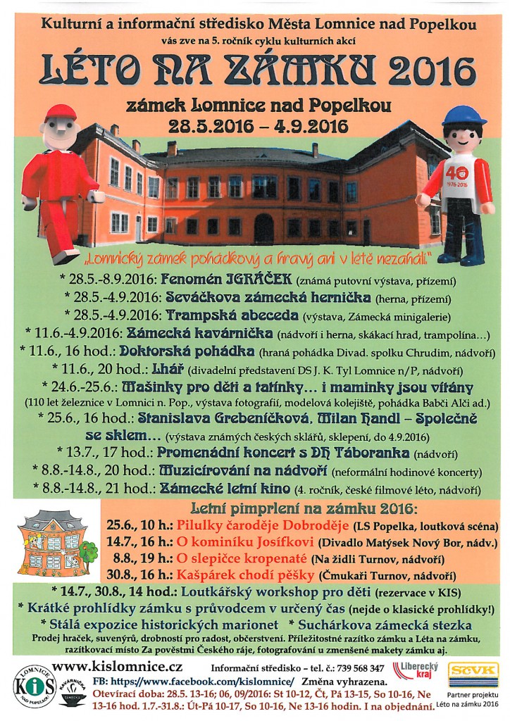 Léto na zámku 2016 - lomnice nad popelkou - český ráj v akci