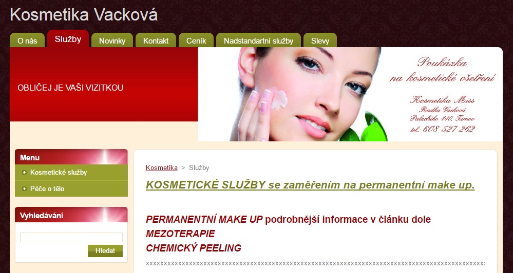miss kosmetika - český ráj v akci